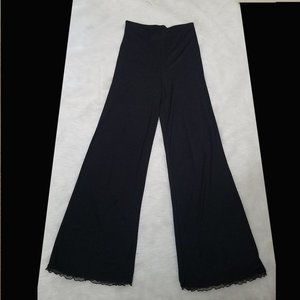 Valentino Miss V Crepe Black Wide Leg Slacks, 8